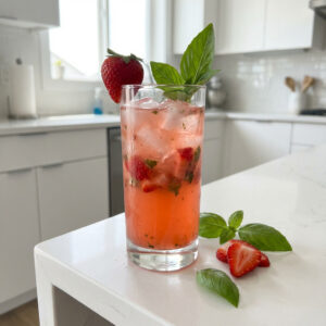 Strawberry Basil Lemonade Cocktail Recipe