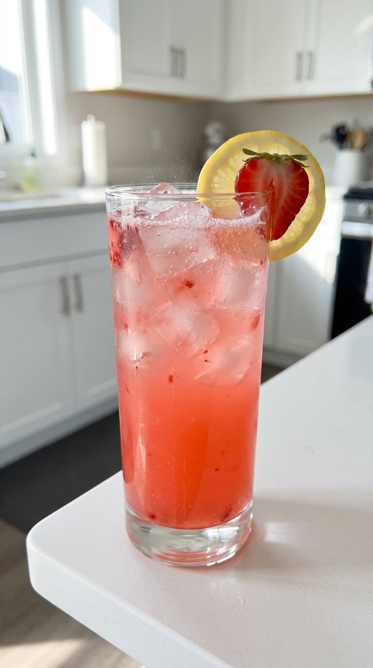 Strawberry Basil Lemonade Cocktail Recipe