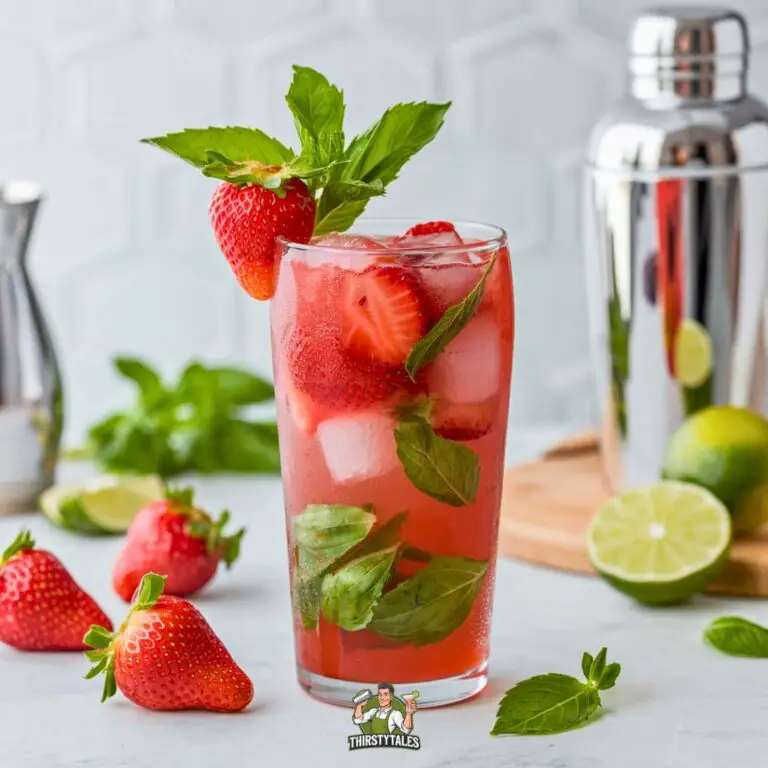 Strawberry Basil Mojitos Cocktail Recipe