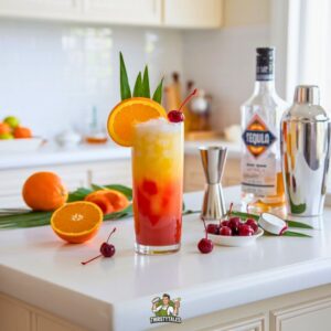 Tropical Tequila Sunrise Cocktail Recipe