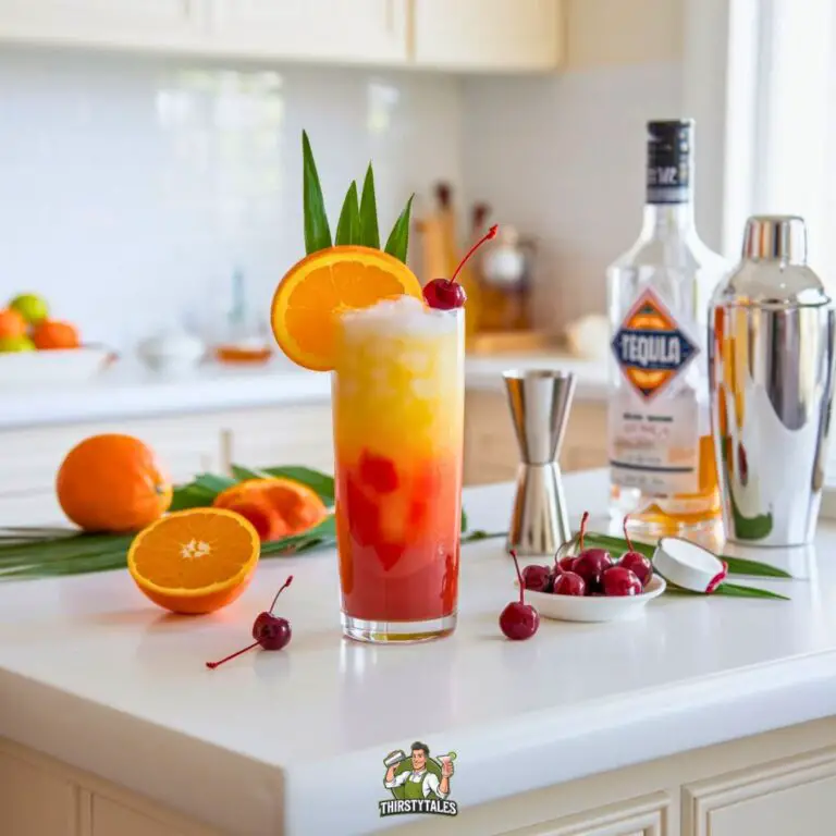 Tropical Tequila Sunrise Cocktail Recipe