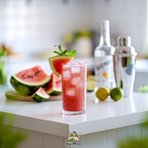 Watermelon Rum Smash Cocktail Recipe