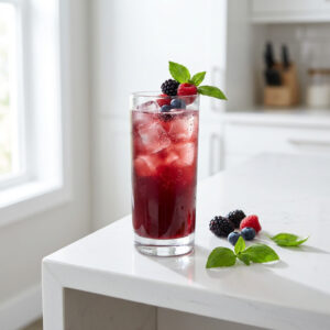 Berry Basil Cooler Mocktail Recipe