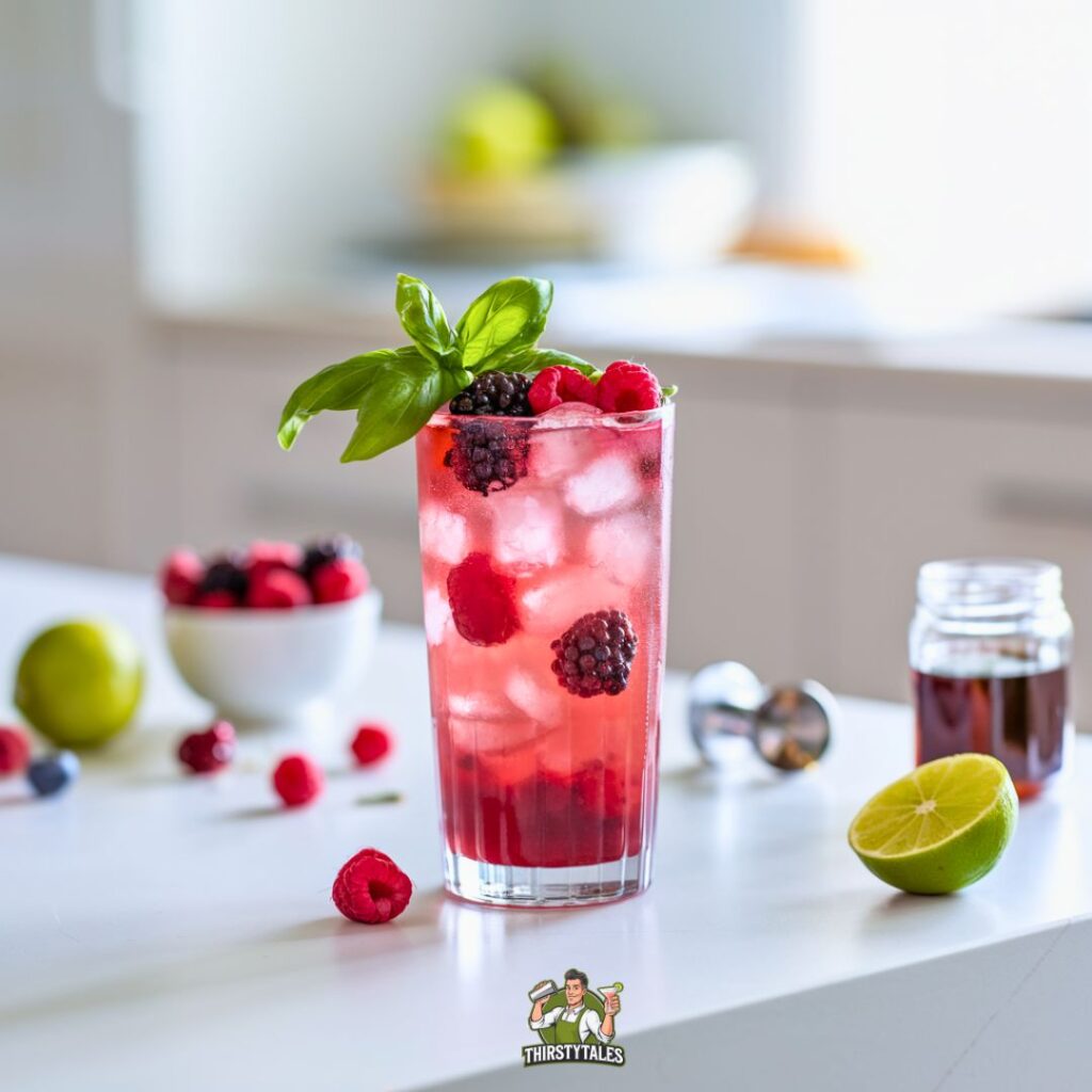 Berry-Basil Splash Mocktail Recipe