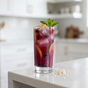 Berry Coconut Sangria Mocktail Recipe