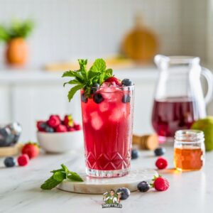Berry Hibiscus Refresher Mocktail Recipe