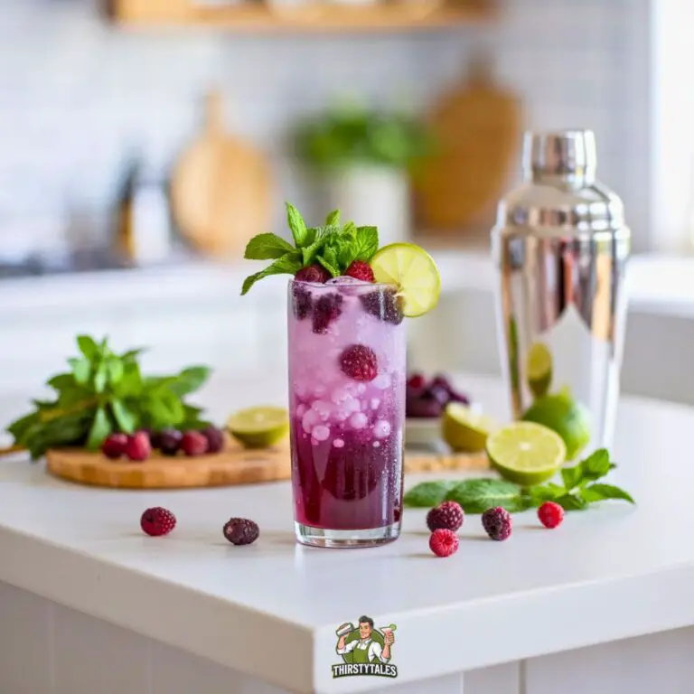 Blackberry Mint Sparkler Mocktail Recipe