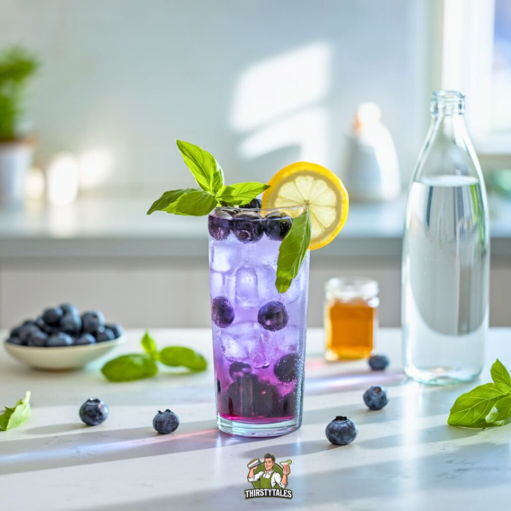 Blueberry Basil Delight Mocktail Recipe
