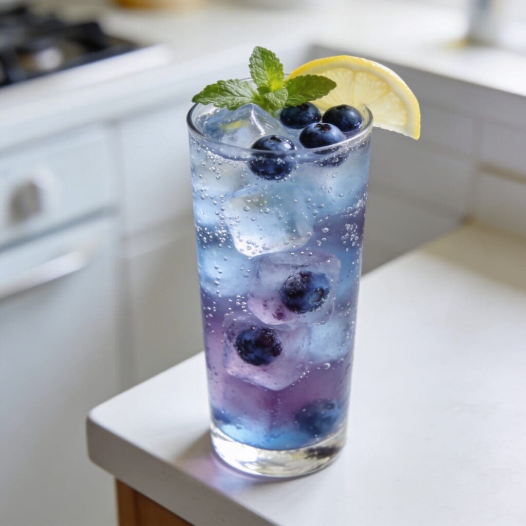Blueberry Lemon Fizz Mocktail Recipe
