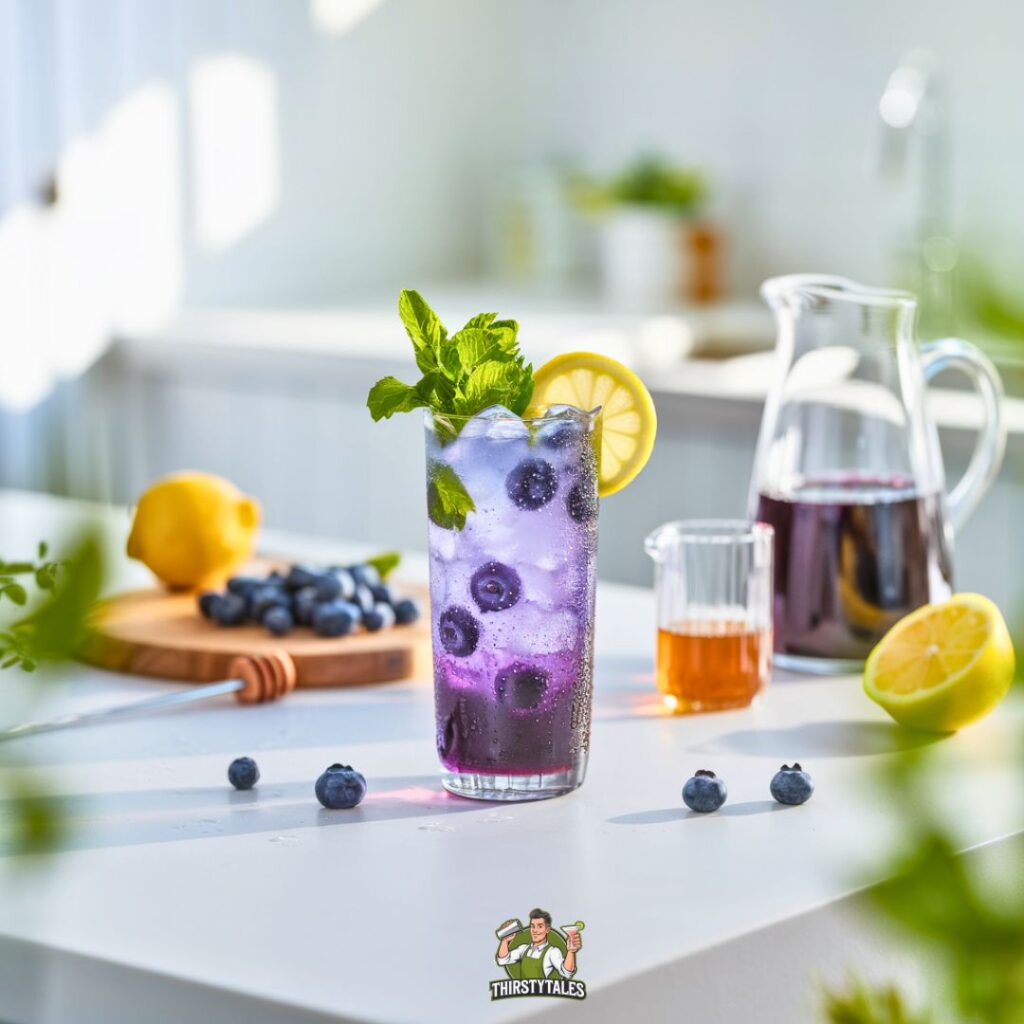 Blueberry Lemon Fizz Mocktail Recipe