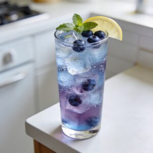 Blueberry Lemon Fizz Mocktail Recipe