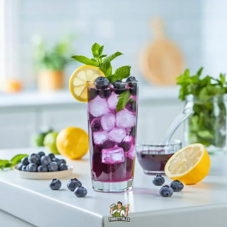 Blueberry Lemon Spritz Mocktail Recipe