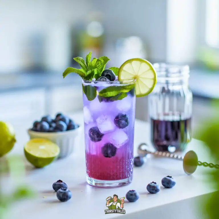 Blueberry Lime Fizz Mocktail Recipe