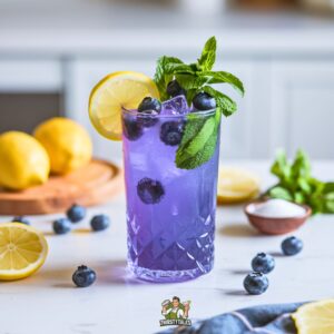 Blueberry Mint Lemonade Mocktail Recipe