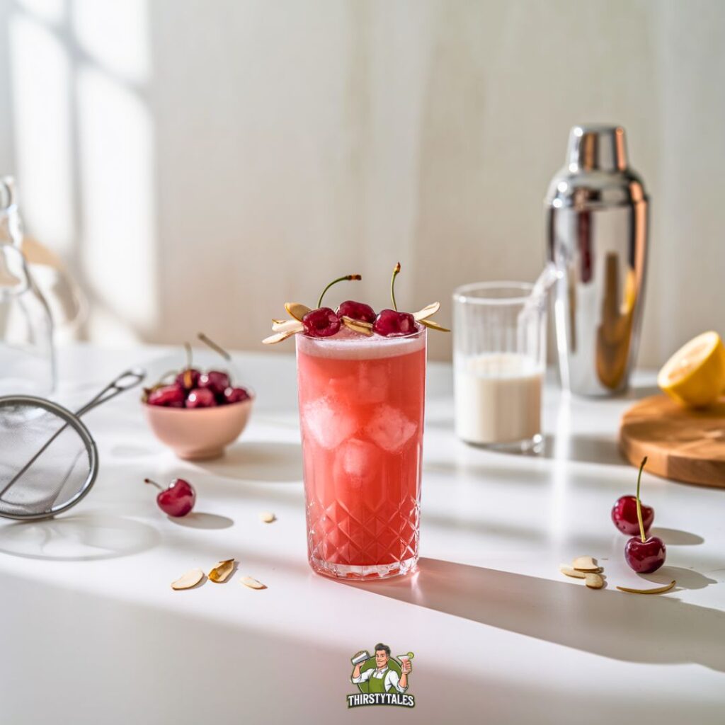 Cherry Almond Cooler Mocktail Recipe