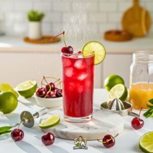 Cherry Lime Rickey Mocktail Recipe