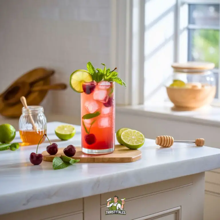 Cherry Lime Spritz Mocktail Recipe