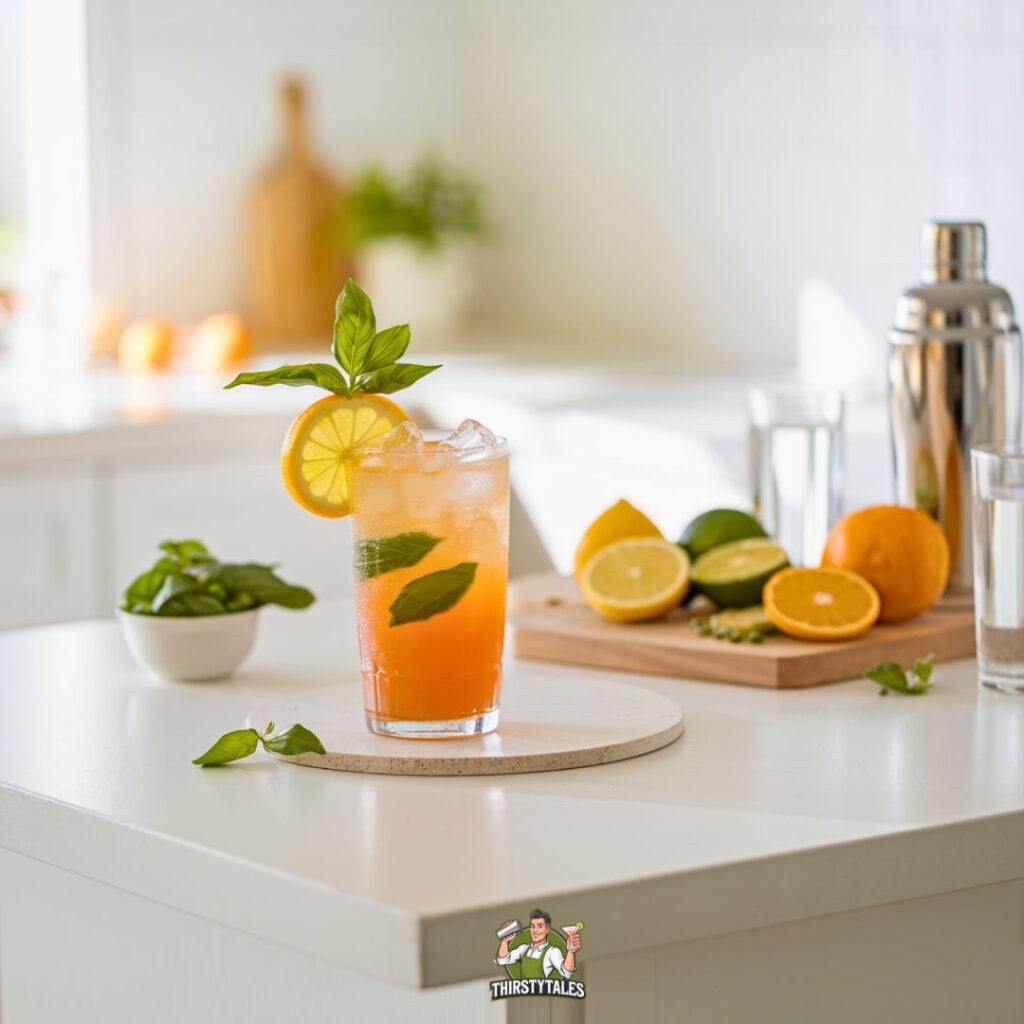 Citrus Basil Smash Mocktail Recipe