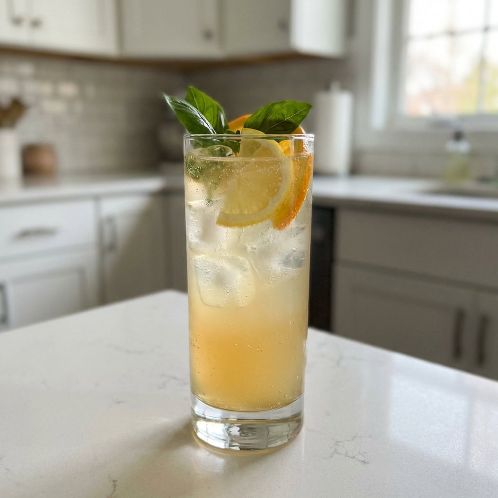 Citrus Basil Spritzer Mocktail Recipe