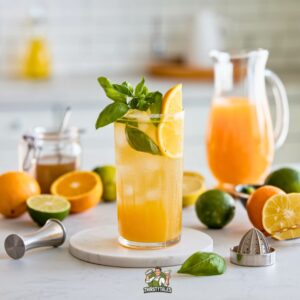 Citrus Basil Spritzer Mocktail Recipe