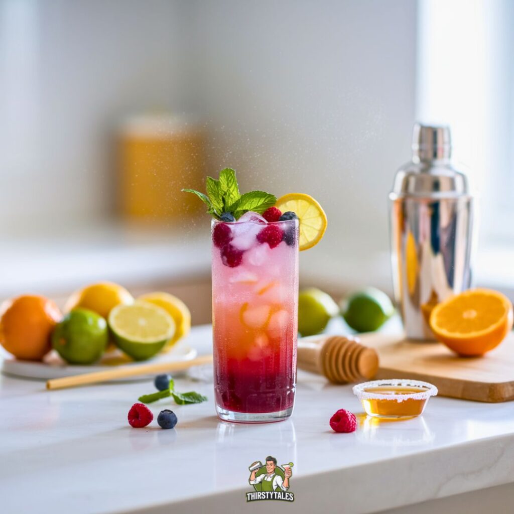 Citrus Berry Fizz Mocktail Recipe