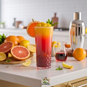 Citrus Sunrise Delight Mocktail Recipe