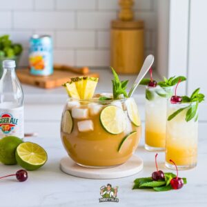 Coconut Ginger Ale Punch Mocktail Recipe