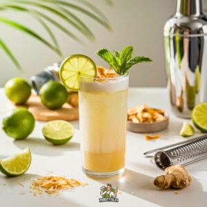 Coconut Ginger Lime Mocktail Recipe