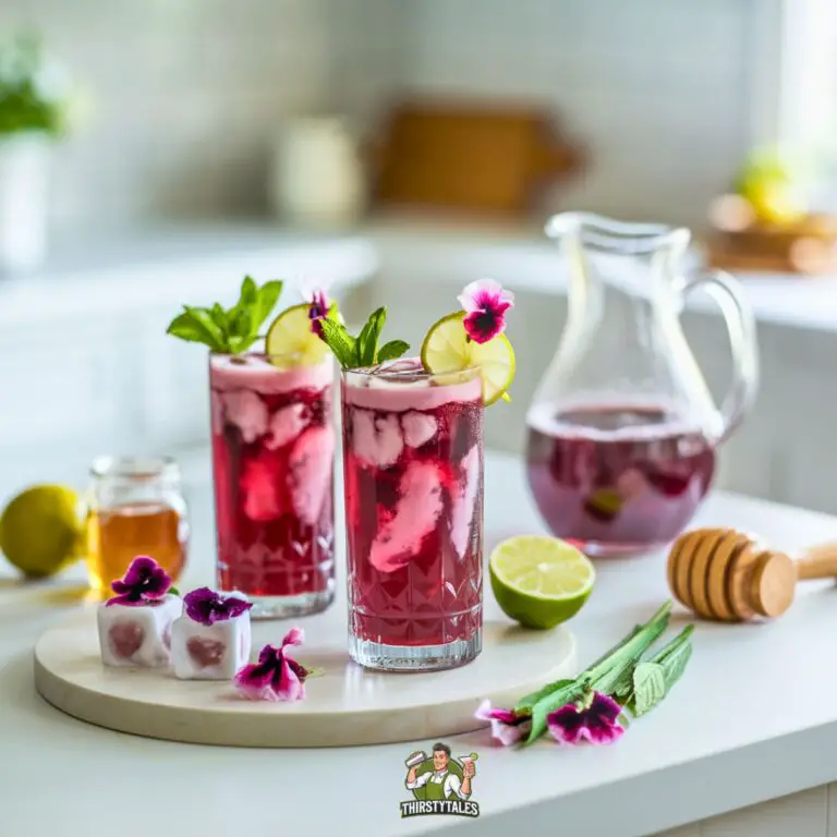 Coconut Hibiscus Iced Tea Mocktail Recipe