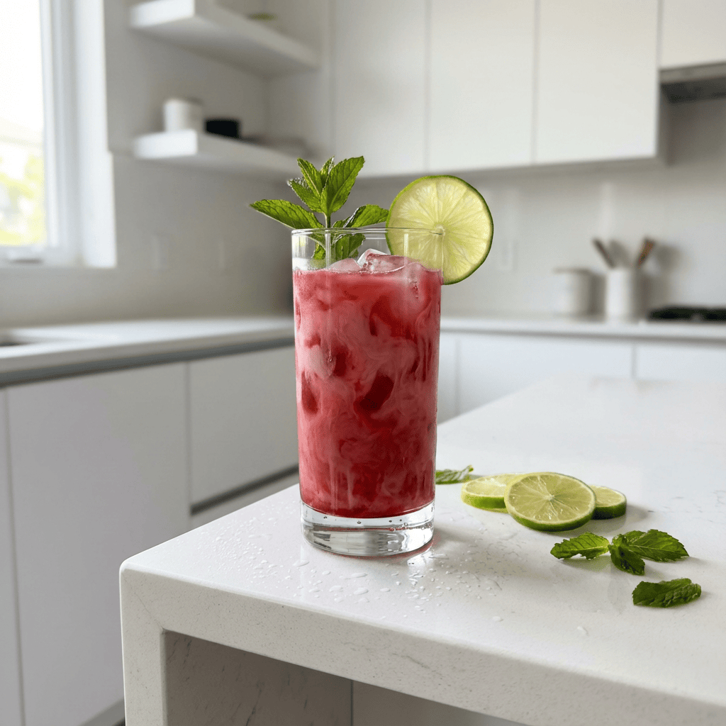 Coconut Hibiscus Iced Tea Mocktail Recipe