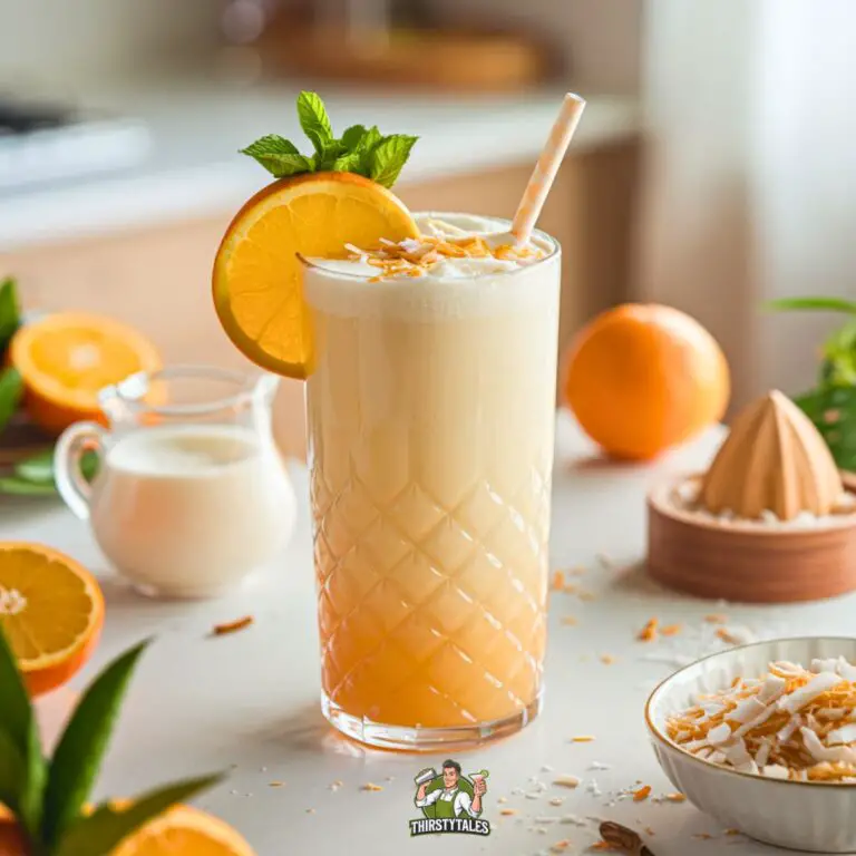 Coconut Orange Cooler Mocktail Recipe