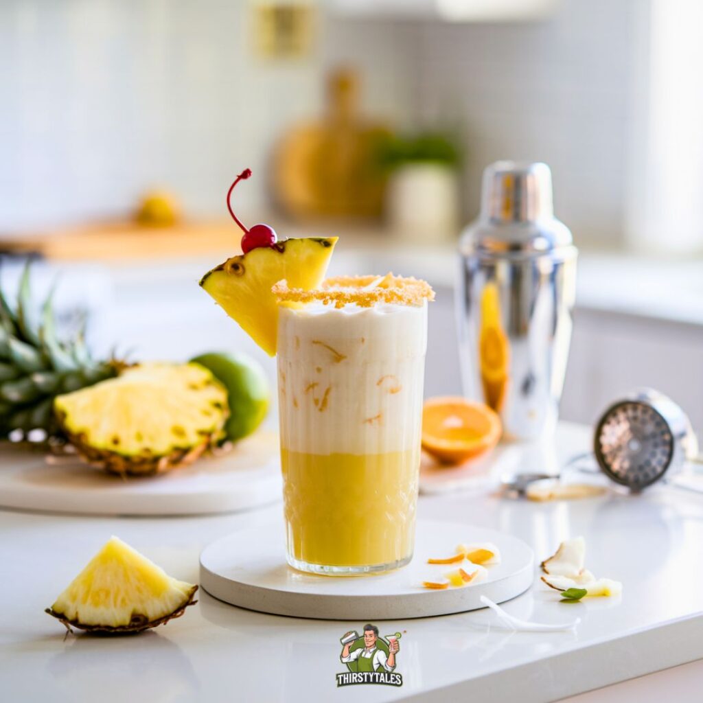 Coconut Pineapple Breeze Mocktail Recipe