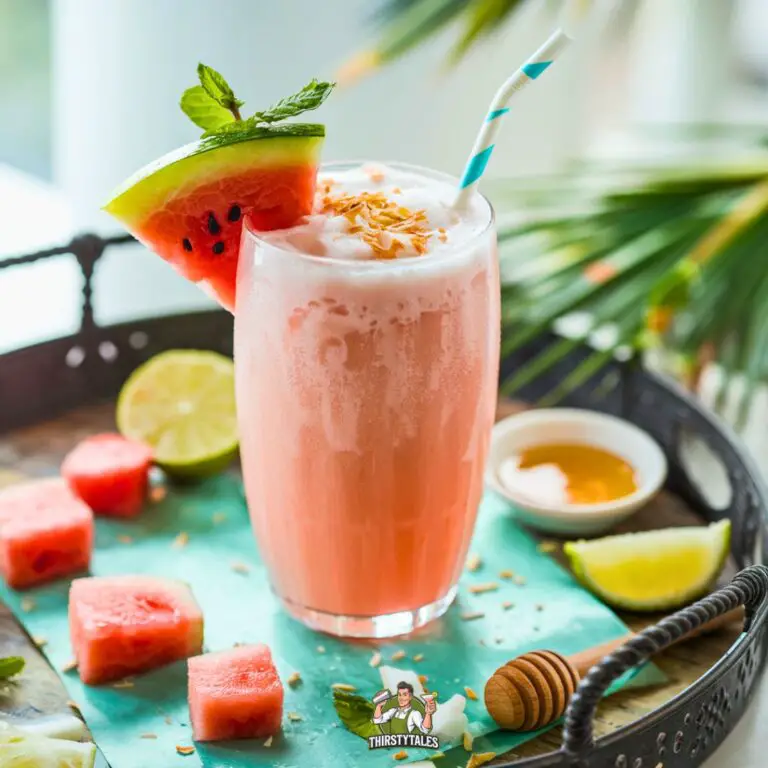 Coconut Watermelon Slush Mocktail Recipe