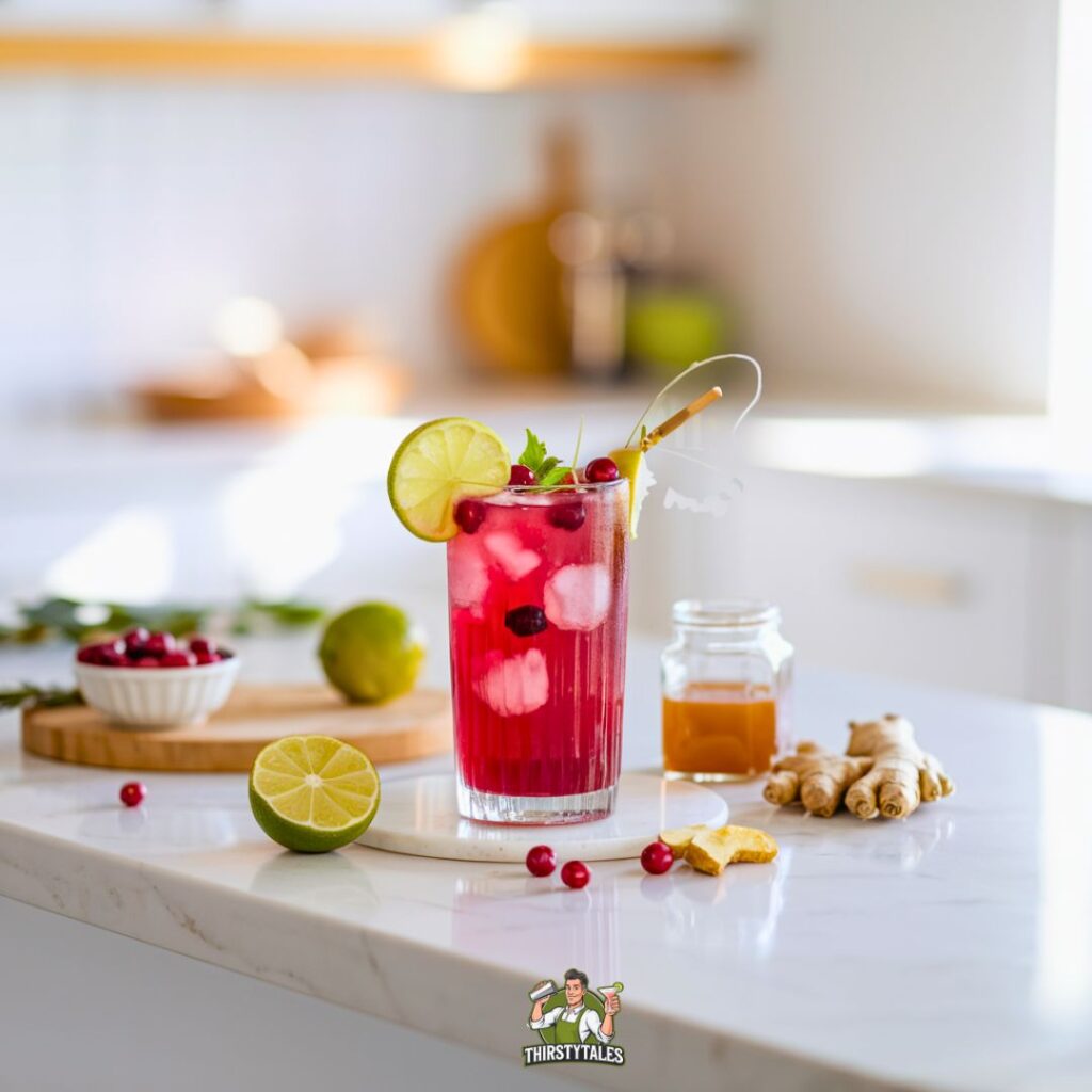 Cranberry Ginger Delight Mocktail Recipe