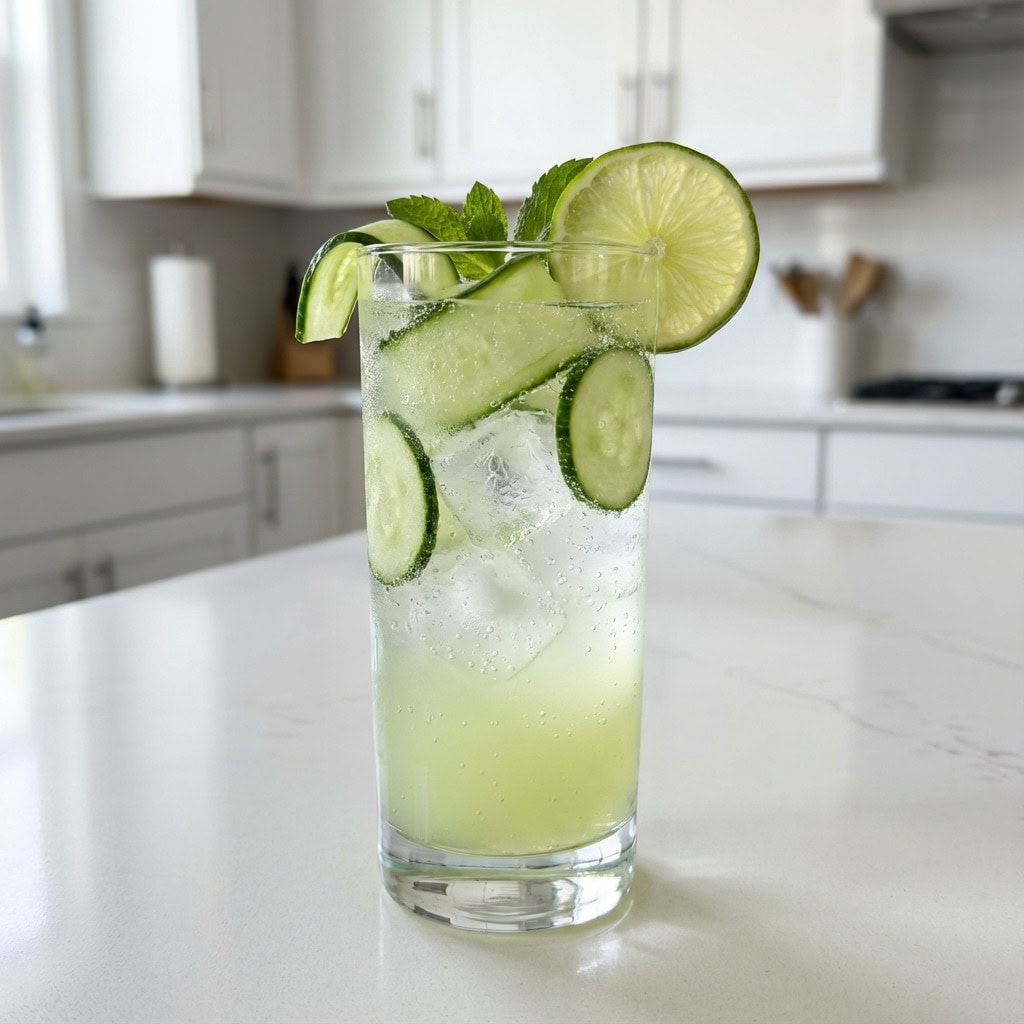 Cucumber Ginger Refresher Mocktail Recipe