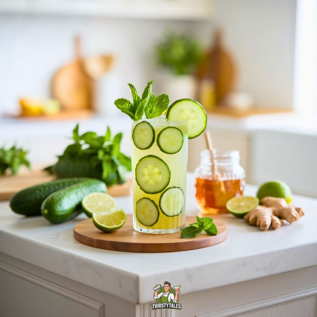 Cucumber Ginger Refresher Mocktail Recipe