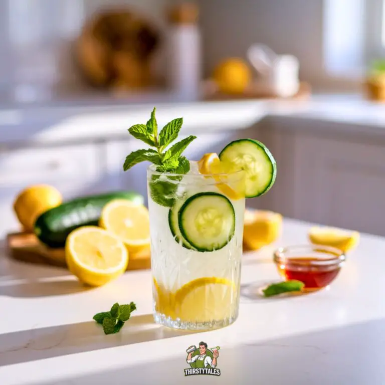Cucumber Lemon Cooler Mocktail Recipe