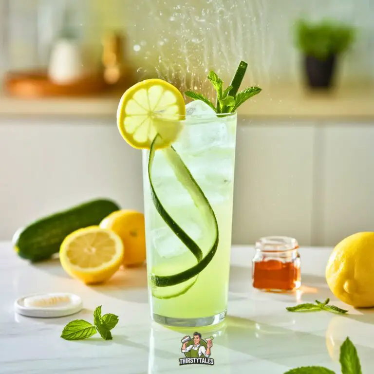 Cucumber Lemonade Spritz Mocktail Recipe