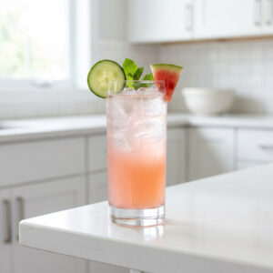 Cucumber Watermelon Fizz Mocktail Recipe