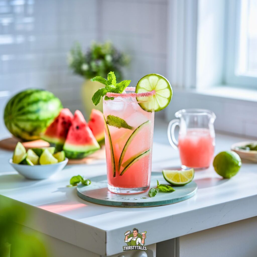 Cucumber Watermelon Fizz Mocktail Recipe