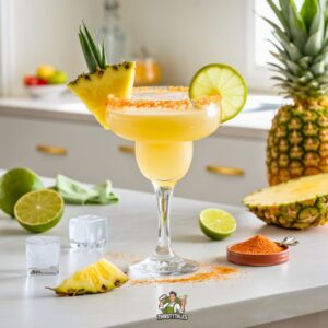 Frozen Pineapple Margarita Mocktail Recipe