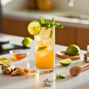 Ginger Lime Refresher Mocktail Recipe