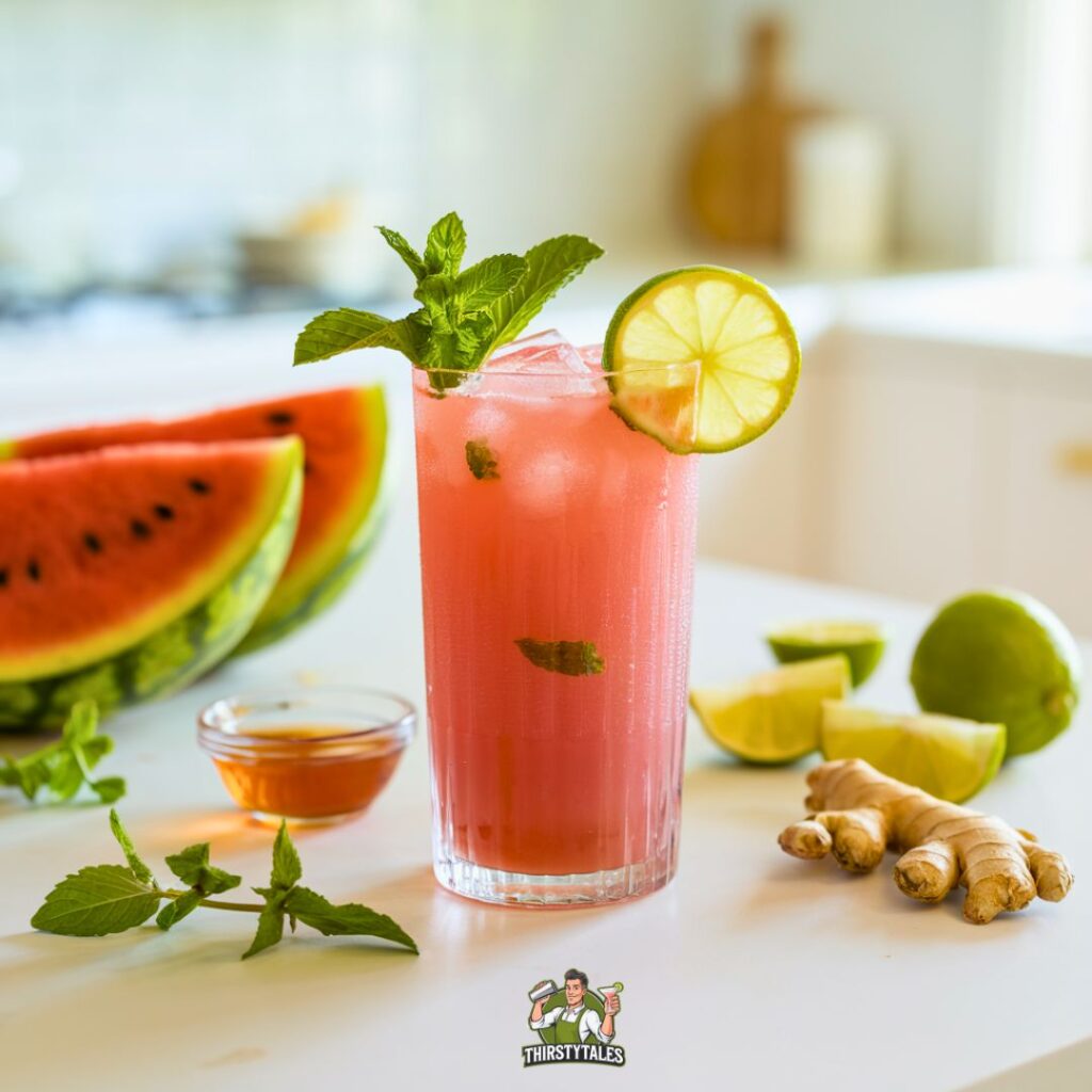 Ginger Watermelon Cooler Mocktail Recipe