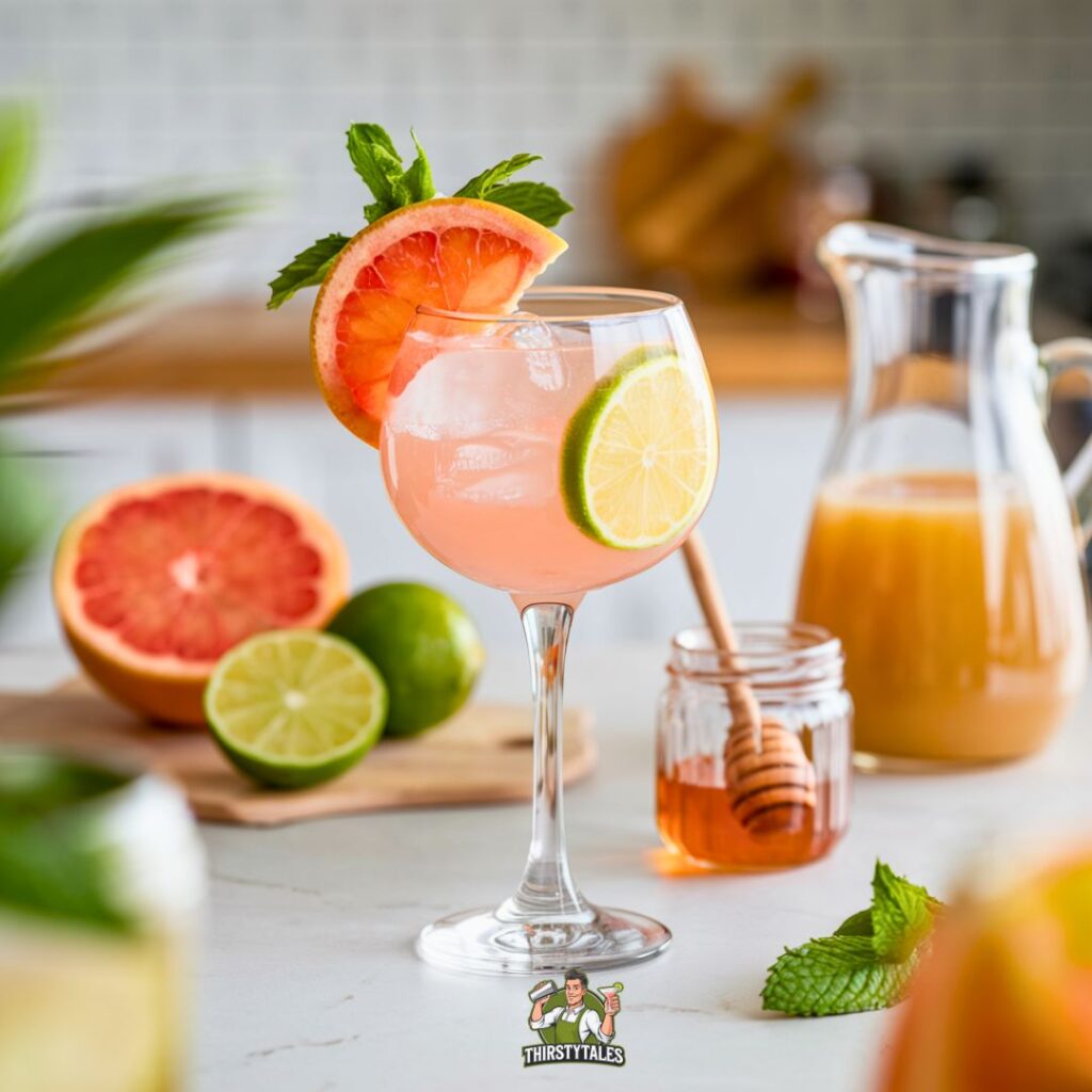Grapefruit Lime Cooler Mocktail Recipe