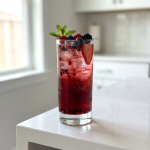 Hibiscus Berry Cooler Mocktail Recipe