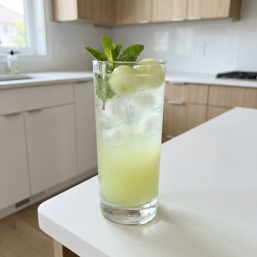 Honeydew Mint Sparkler Mocktail Recipe