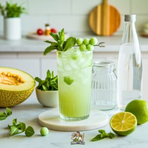 Honeydew Mint Sparkler Mocktail Recipe