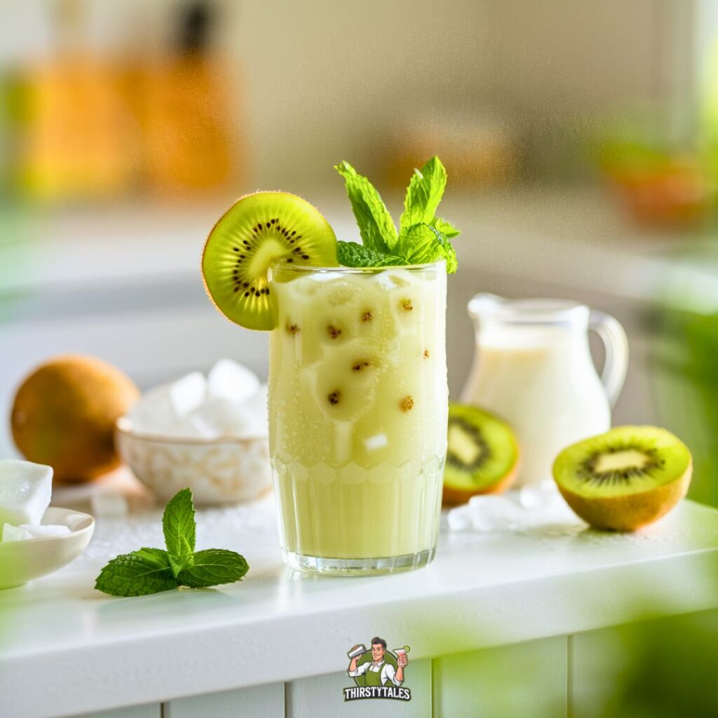 Kiwi Coconut Refresher Mocktail Recipe
