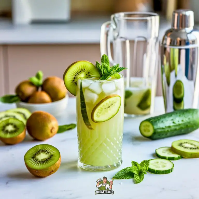 Kiwi Cucumber Chiller Mocktail Recipe