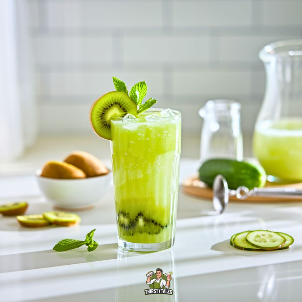 Kiwi Cucumber Cooler Mocktail Recipe